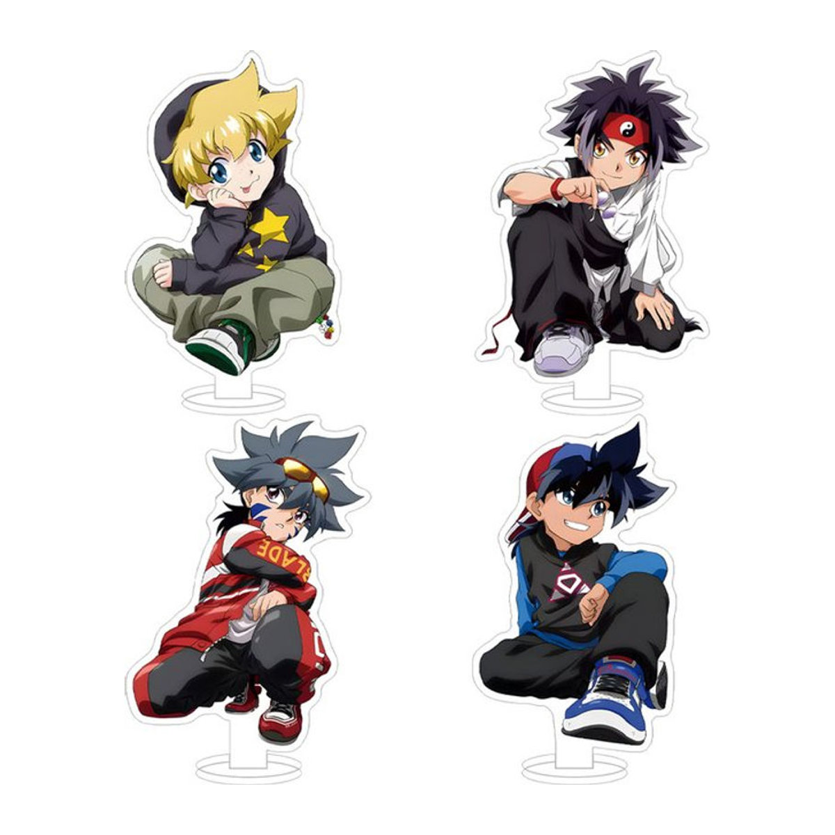 Beyblade G Revolution Chibi Anime-Figur als Mini-Acryl-Ständer Schreibtisch-Dekoration, mehrfarbig - Bild 1