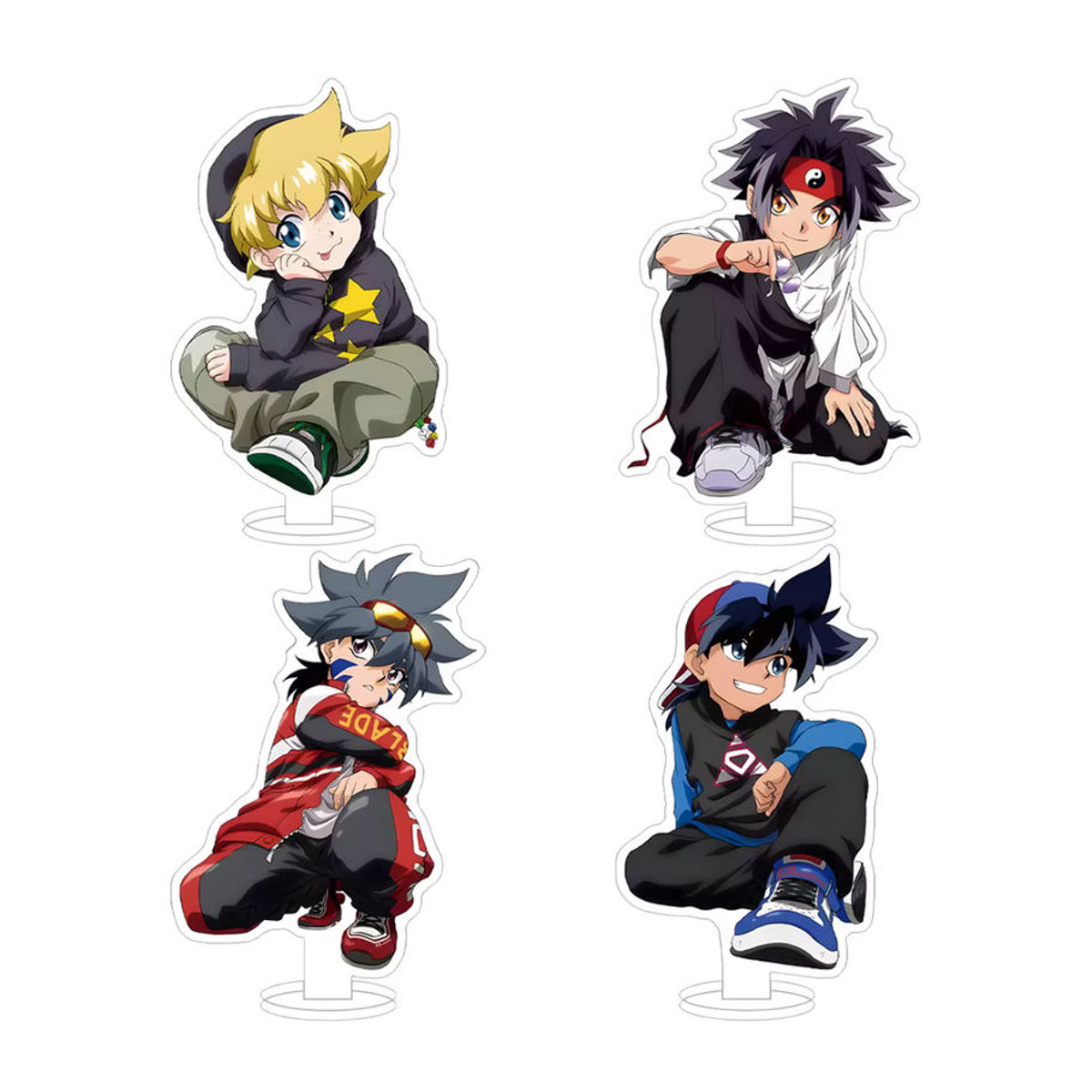 Beyblade G Revolution Chibi Anime-Figur als Mini-Acryl-Ständer Schreibtisch-Dekoration, mehrfarbig - Bild 3