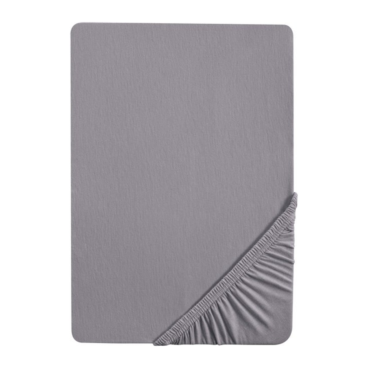 BIBERNA Boxspringbezug aus Jersey in Silber und Grau - Bild 2