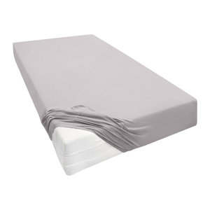 BIBERNA Premium Jersey-Elasthan Spannbettlaken für Boxspringmatratzen, Grau