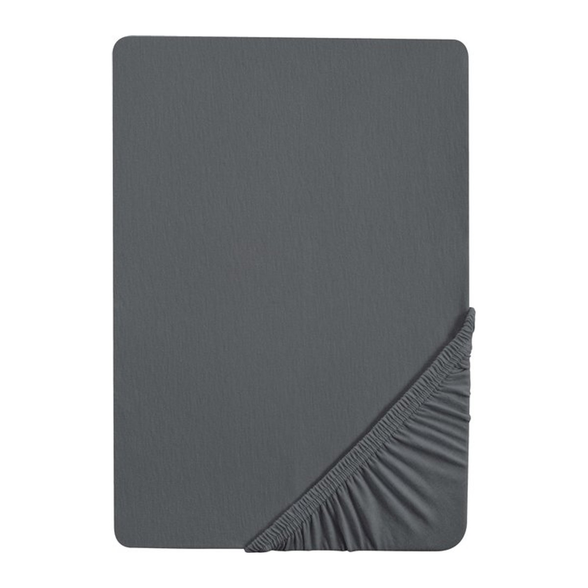 BIBERNA Premium Jersey-Elasthan Spannbettlaken für Topper, Anthrazit, B/T: 140 - 160 x 200 cm - Bild 3