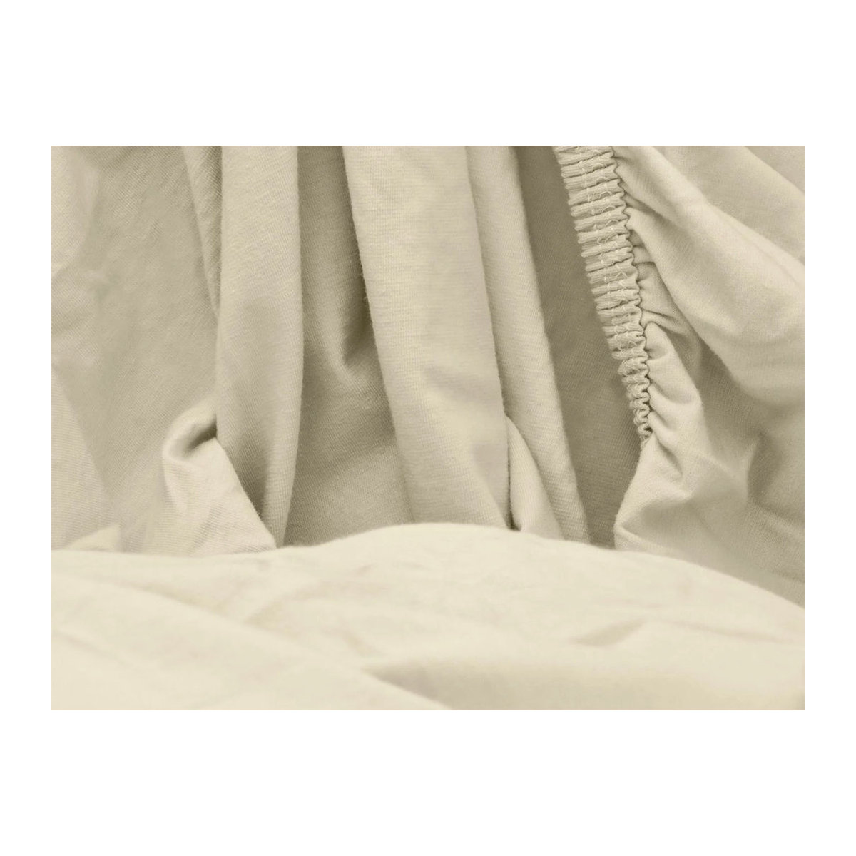BIBERNA Premium Jersey-Elasthan Spannbettlaken für Topper, Farbe: Champagner, B/T: 90 x 100 x 200 cm - Bild 2