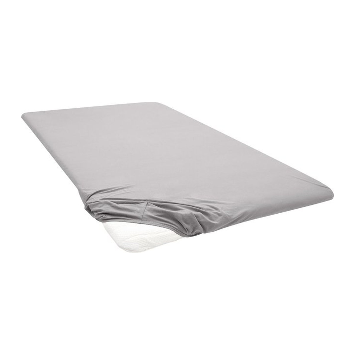 BIBERNA Premium Jersey-Elasthan Spannbettlaken für Topper, Farbe: Sturmgrau, B/T: 140 x 200 cm bis 160 x 200 cm - Bild 1
