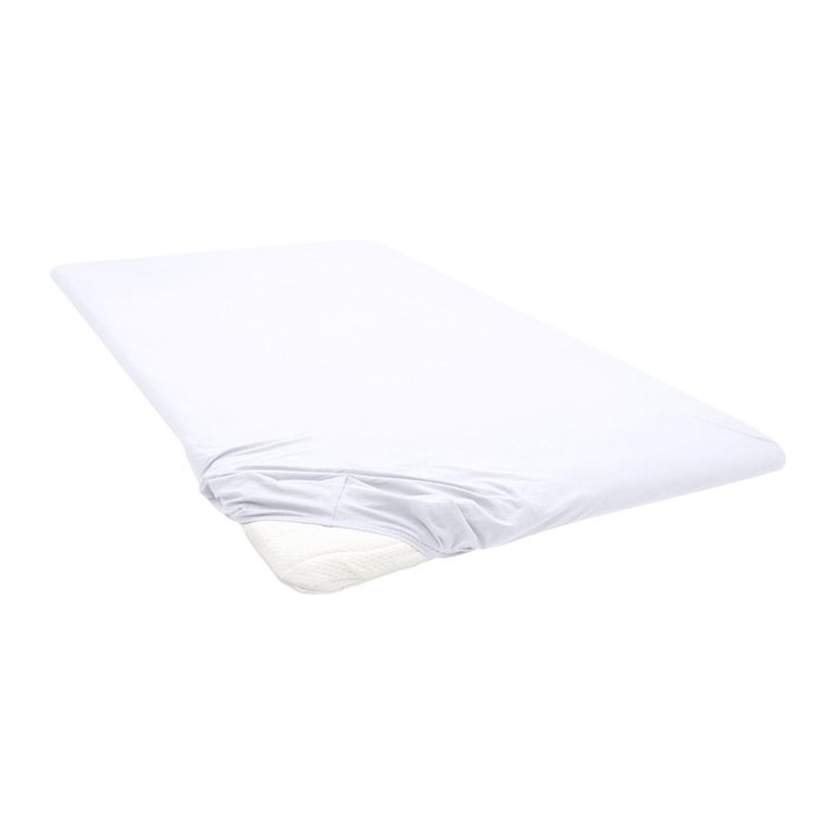 BIBERNA Premium Jersey-Elasthan Spannbettlaken für Topper, Weiss, B/T: 140-160 x 200 cm - Bild 1