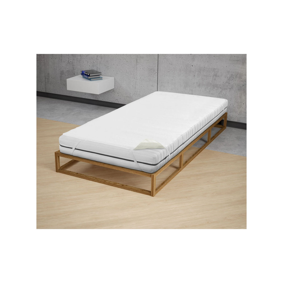 BIBERNA Sleep & Protect wasserundurchlässige Molton-Matratzenauflage, Farbe: Weiss, B/T: 160 x 200 cm - Bild 2