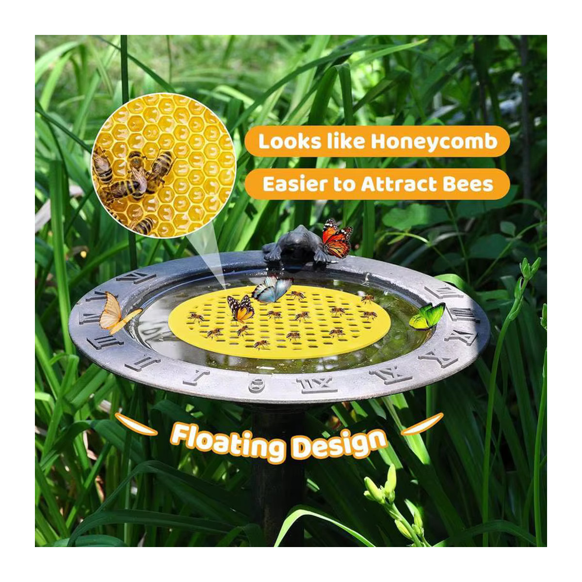 Bienen-Trinkstation als schwimmende Insel zur Bewässerung für Bienen, Insekten und Schmetterlinge - Bild 3