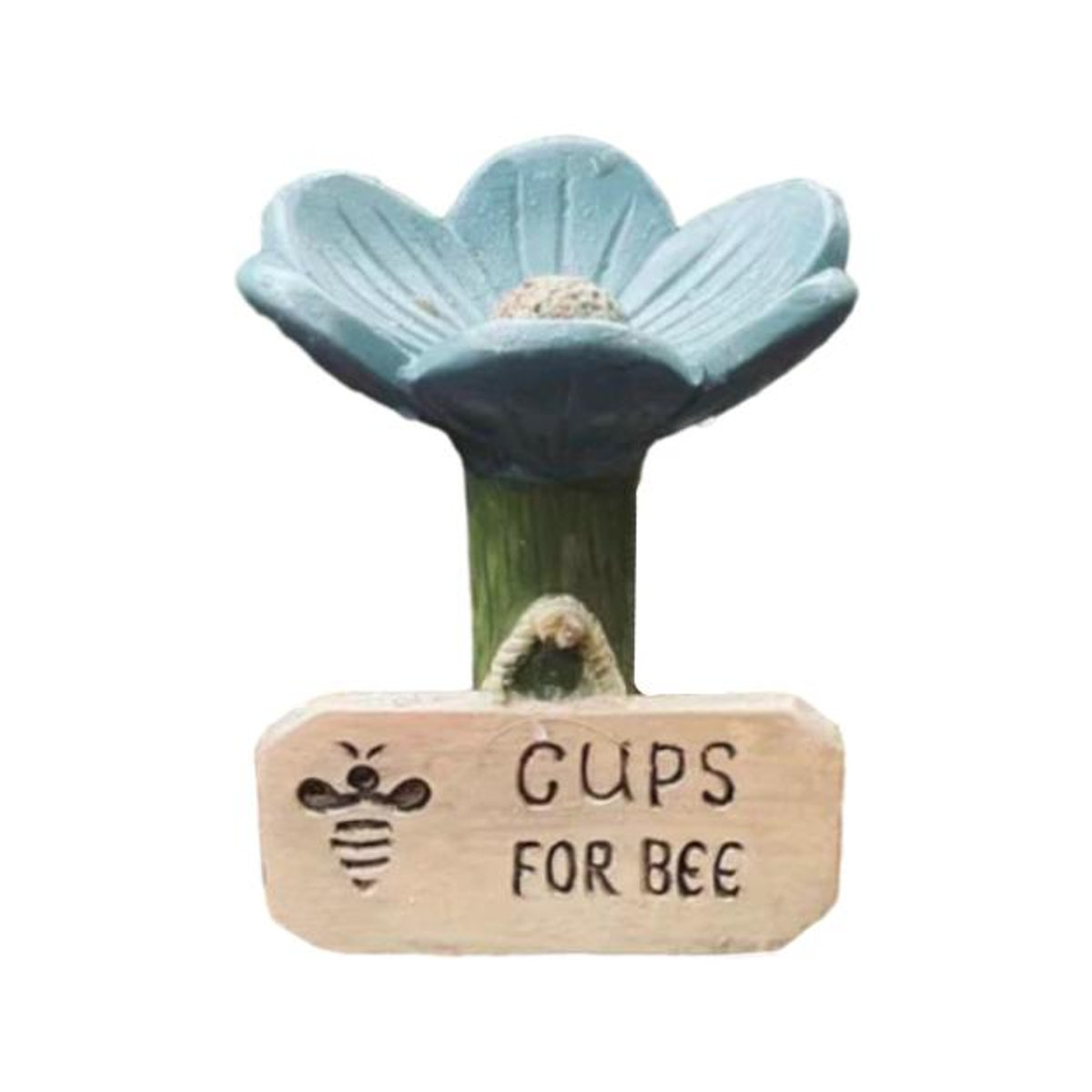 Bienen-Trinkstation Hello Garden aus Keramik in Rot, Blumenförmige Bienenfreundliche Schale für den Garten - Bild 7