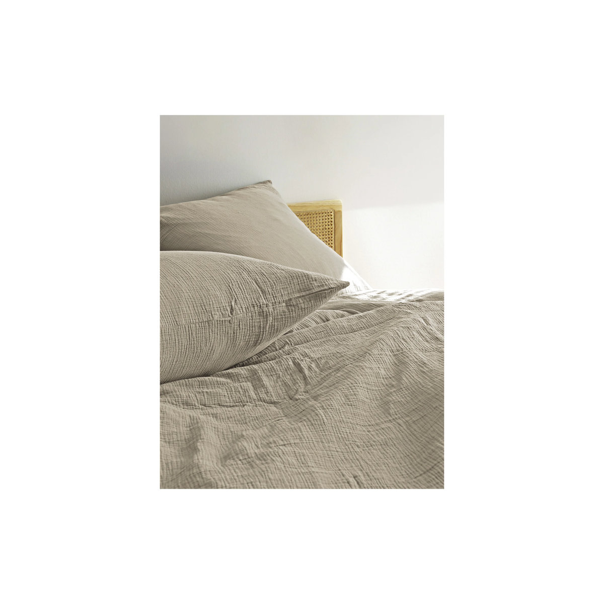 BIERBAUM Bettwäsche aus Musselin in Beige, B/H: 135 x 200 cm und 40 x 80 cm - Bild 3