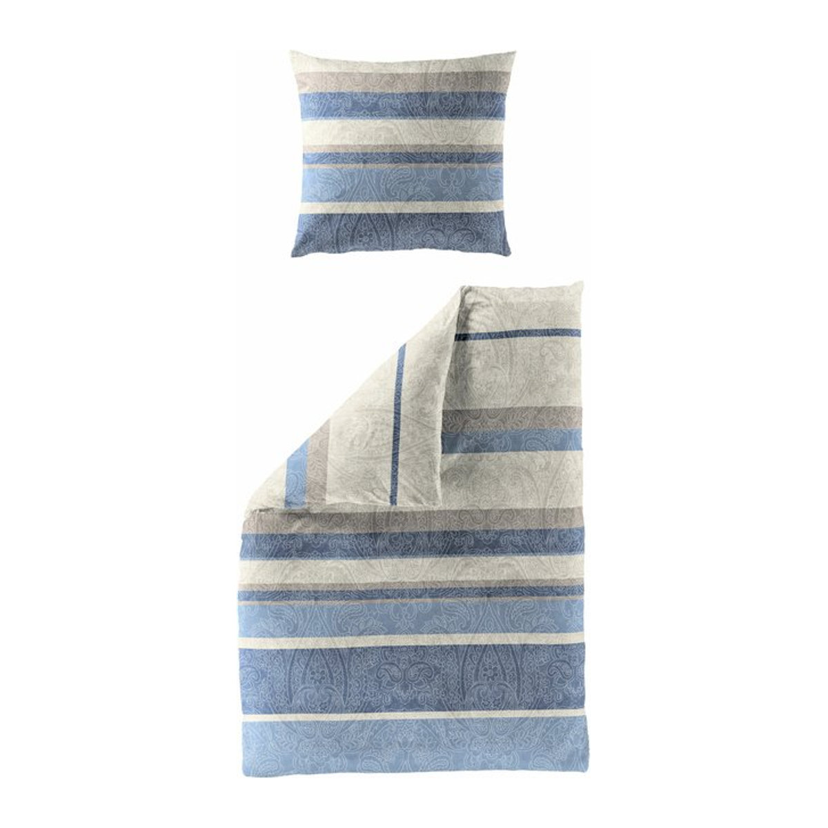 Bierbaum Biber Bettwäsche Set 6908 Blau B/H: 155 x 220 cm - Bild 1