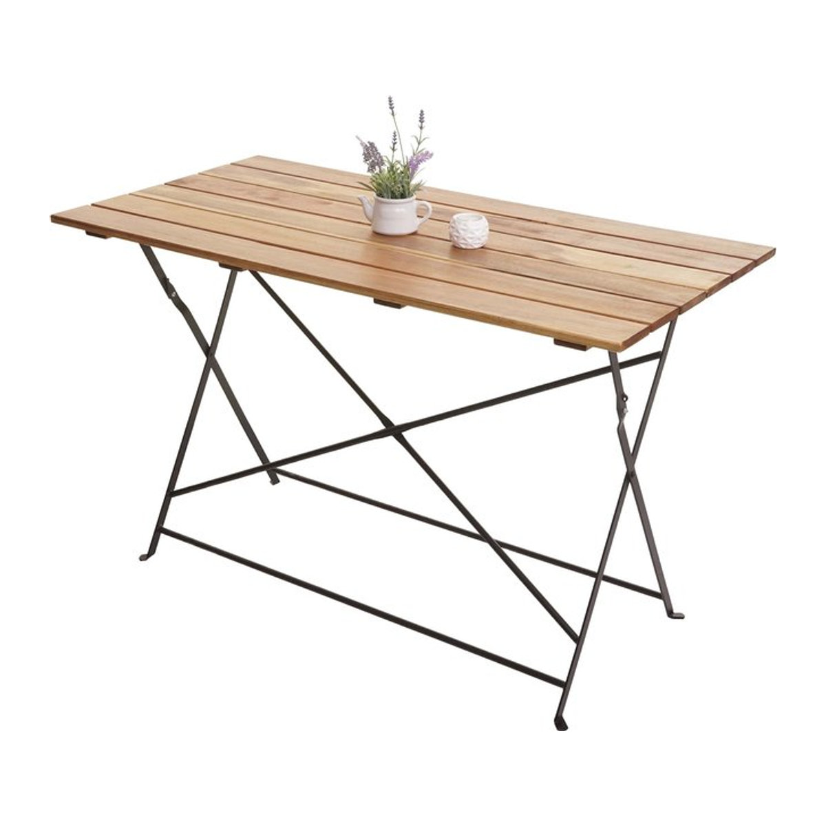 Biergartentisch MCW-J40 Klapptisch aus Akazie in Naturfarben B/T: 120 x 60 cm - Bild 1