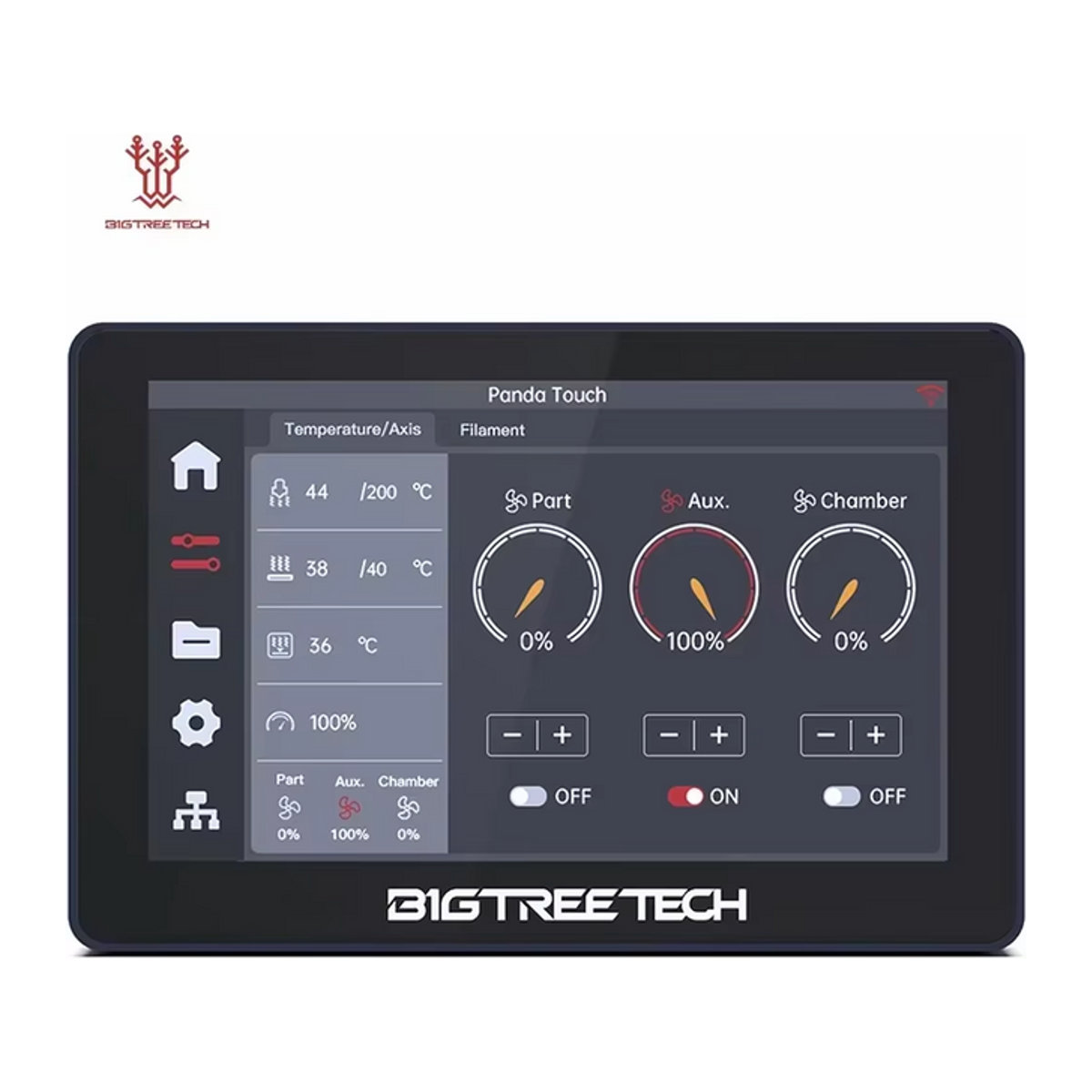 BIGTREETECH Panda Touch 5-Zoll-Touchscreen für Bambu Lab X1 P1 und A1 3D-Drucker, Schwarz, Glasoberfläche - Bild 1