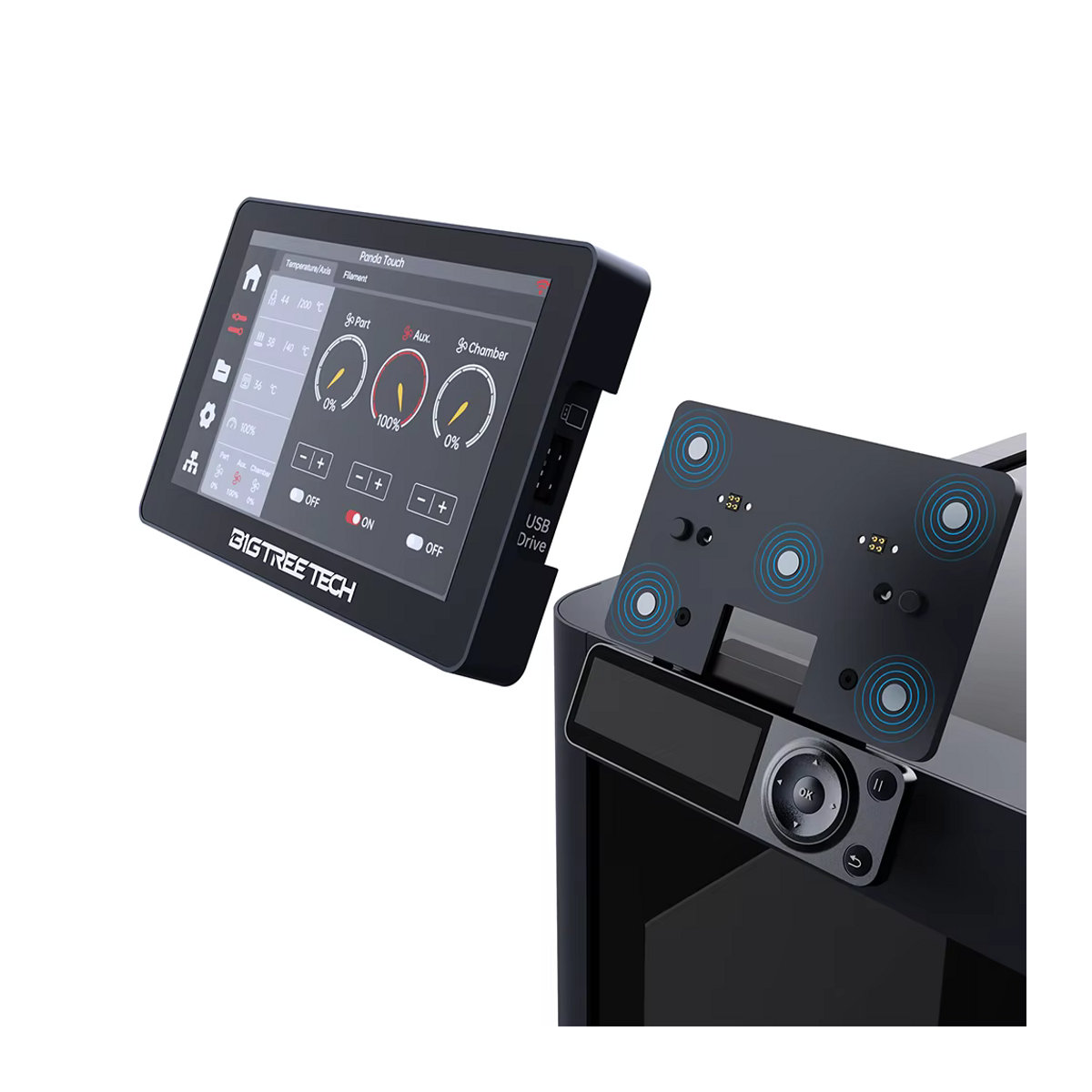 BIGTREETECH Panda Touch 5-Zoll-Touchscreen für Bambu Lab X1 P1 und A1 3D-Drucker, Schwarz, Glasoberfläche - Bild 3