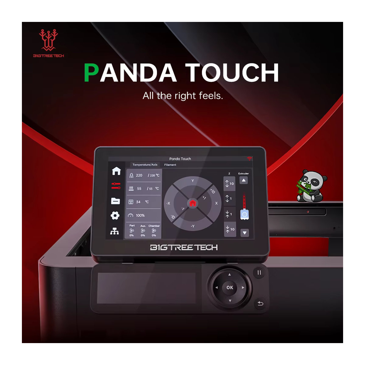 BIGTREETECH Panda Touch 5-Zoll-Touchscreen für Bambu Lab X1 P1 und A1 3D-Drucker, Schwarz, Glasoberfläche - Bild 7