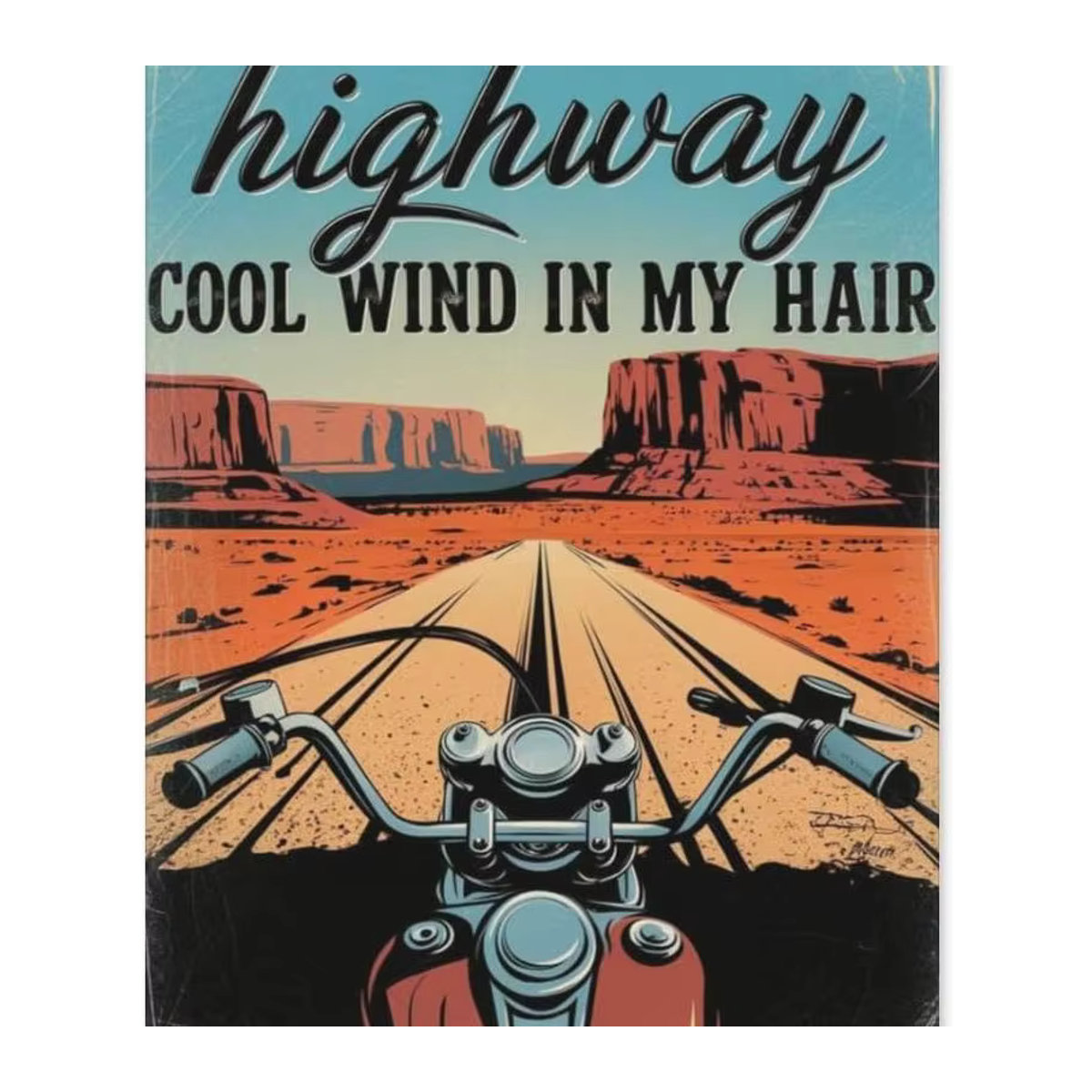 Biker Journey Blechschild im Vintage-Stil mit Motorrad-Motiv, mehrfarbiges Metallschild für die Wandmontage - Bild 2