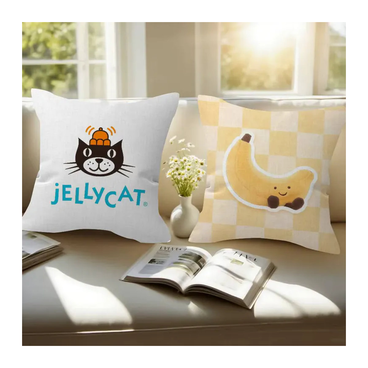 Bilibili Anime J-JellycatS Cartoon Kissenbezug, mehrfarbig - Bild 2