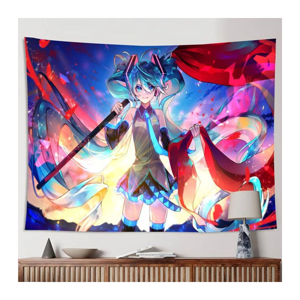 Bilibili Anime Mädchen Fotografie Hintergrund Poster aus Textil, mehrfarbig, B/H: 120 x 70 cm - Bild 1
