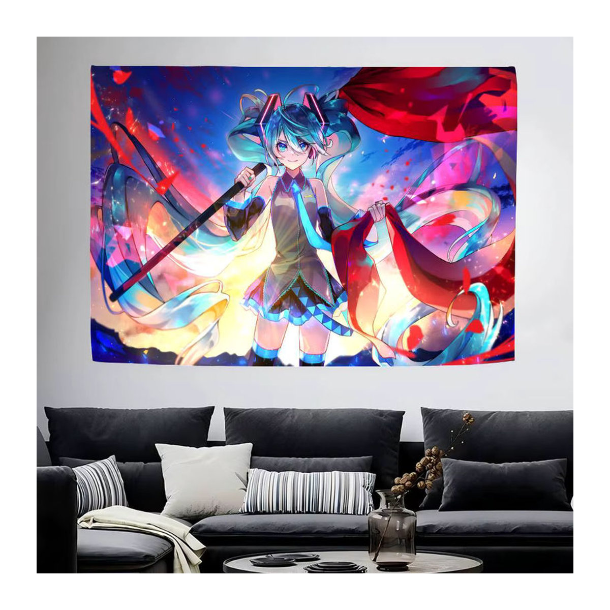 Bilibili Anime Mädchen Fotografie Hintergrund Poster aus Textil, mehrfarbig, B/H: 120 x 70 cm - Bild 3