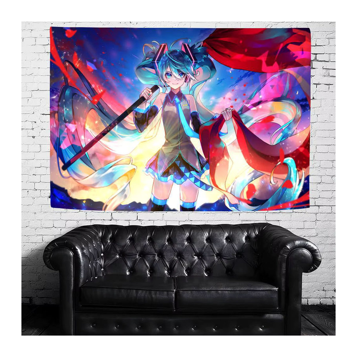 Bilibili Anime Mädchen Fotografie Hintergrund Poster aus Textil, mehrfarbig, B/H: 120 x 70 cm - Bild 5