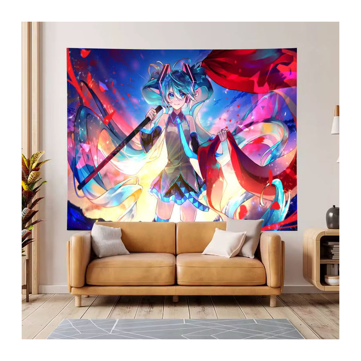 Bilibili Anime Mädchen Fotografie Hintergrund Poster aus Textil, mehrfarbig, B/H: 120 x 70 cm - Bild 6