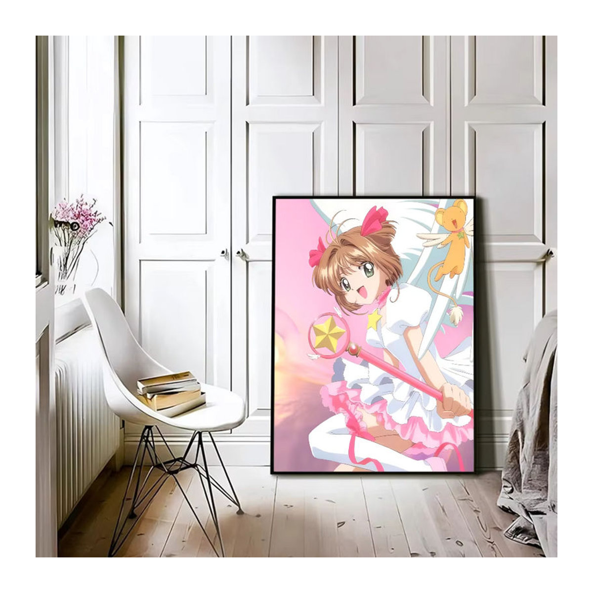 Bilibili Card Captor Sakura Vintage Anime Wandkunst aus Papier in Weiß und Mehrfarbig - Bild 3