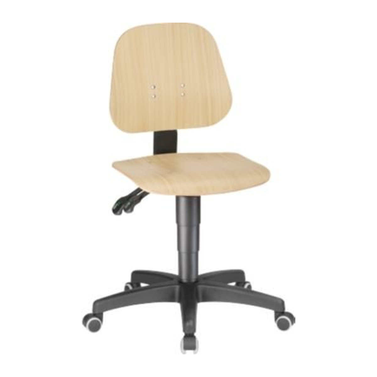 Bimos Arbeitsdrehstuhl 9653 aus Buchenschichtholz in Natur, skandinavisch modern mit Rollen - Bild 1