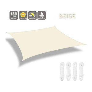 Binchi Garden Sonnensegel aus Polyester, wasserdicht, Beige, 2 x 3 m