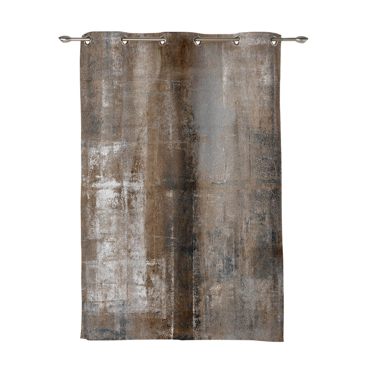Binchi Outdoor Equipment Vorhang im Vintage Country Style mit abstraktem Ölgemälde Textur Design, Farbe Braun, B: 135 cm, H: 115 cm - Bild 2