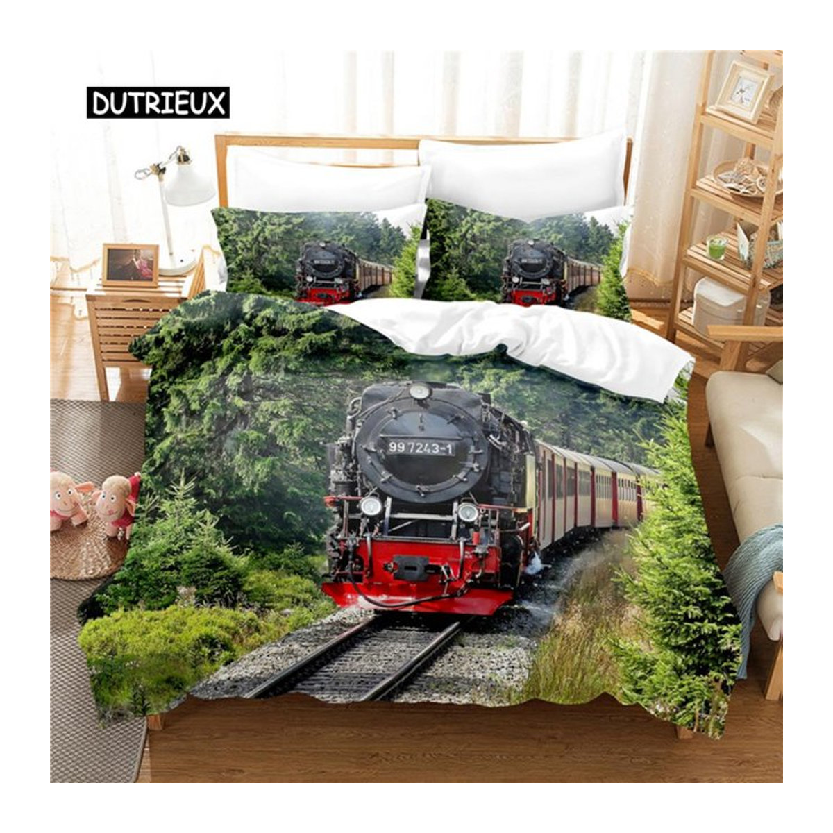 Binchi Outdoor Product 3D-Bettwäsche-Set mit Digitaldruck und Reißverschluss, mehrfarbig, B/H: 155 x 215 cm - Bild 1