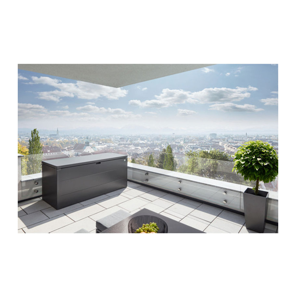 Biohort Auflagen- und Kissenbox Stylebox, dunkelgrau-metallic, B/H/T: 170 x 81 x 70 cm, 680 Liter - Bild 2
