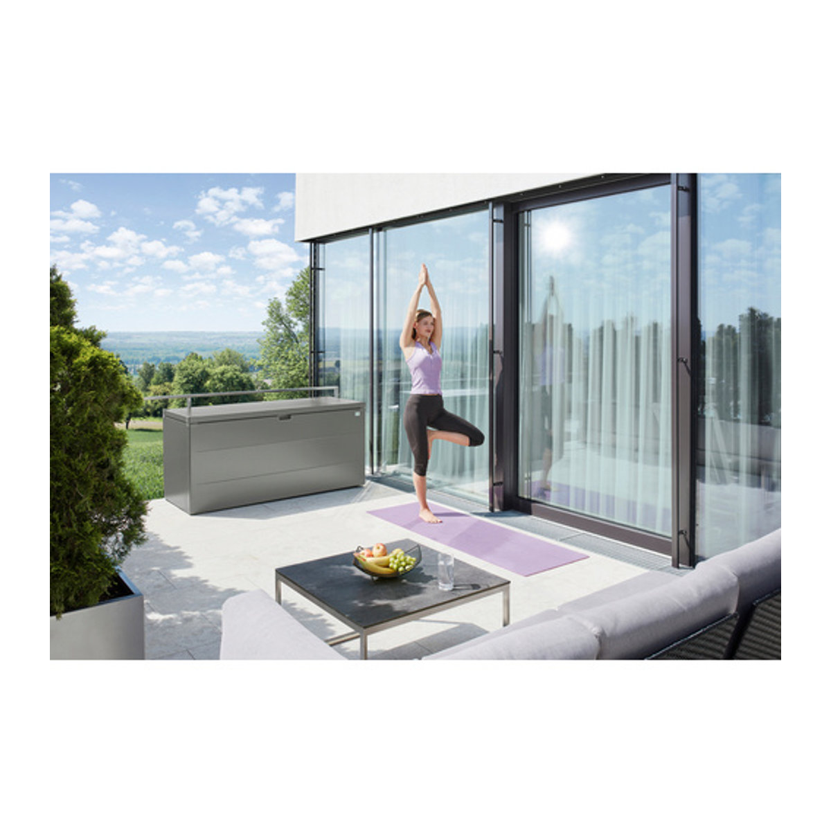 Biohort Auflagen- und Kissenbox Stylebox in Quarzgrau-Metallic, B/H/T: 170 x 81 x 70 cm, 680 Liter - Bild 2
