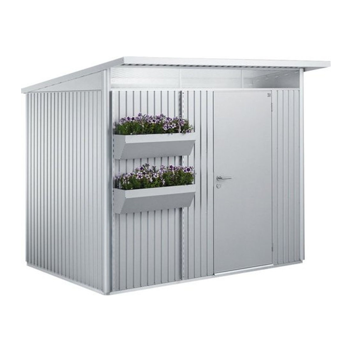 Biohort Blumenkasten FloraBoard aus Metall in Silber, B/H: 82 x 188 cm - Bild 1