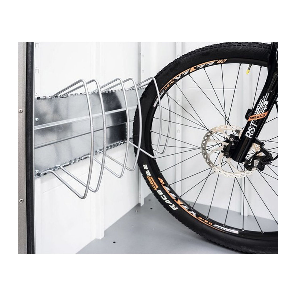 Biohort Fahrradständer bikeHolder aus Metall in Silber für Highboard200 - Bild 2