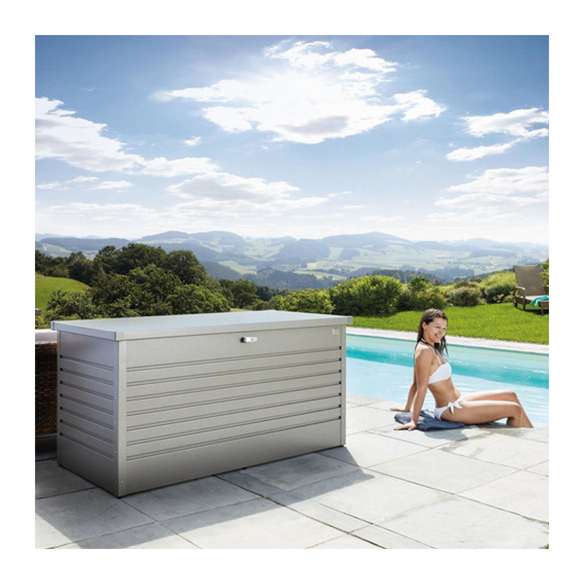 Biohort FreizeitBox Aufbewahrungsbox Quarzgrau-Metallic B/H/T: 159 x 83 x 79 cm - Bild 2