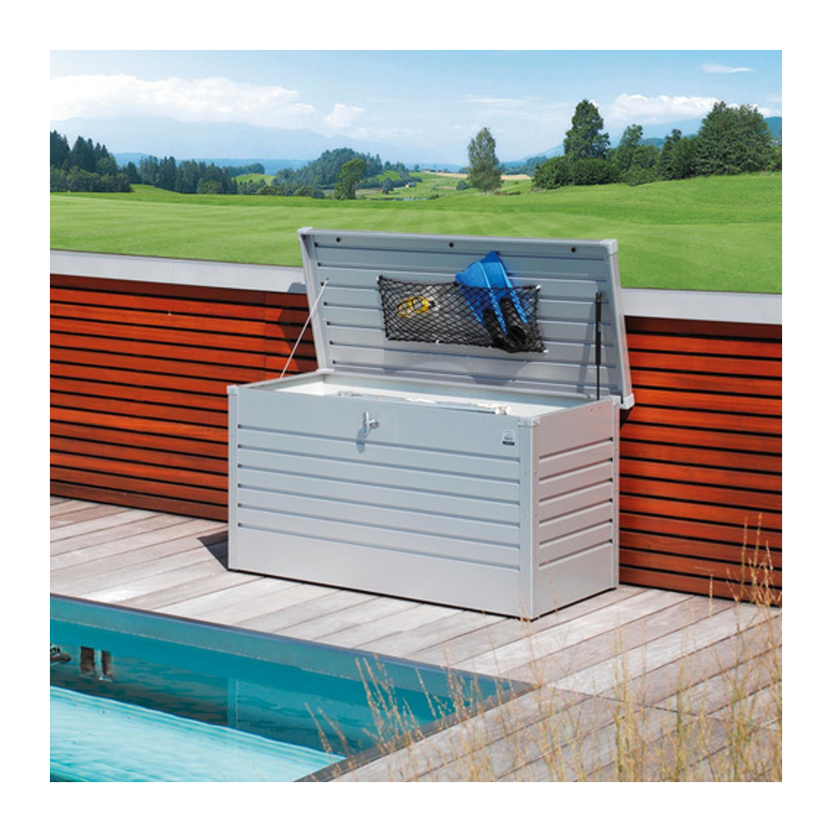 Biohort FreizeitBox Aufbewahrungsbox silber-metallic B/H/T: 134 x 71 x 62 cm - Bild 2