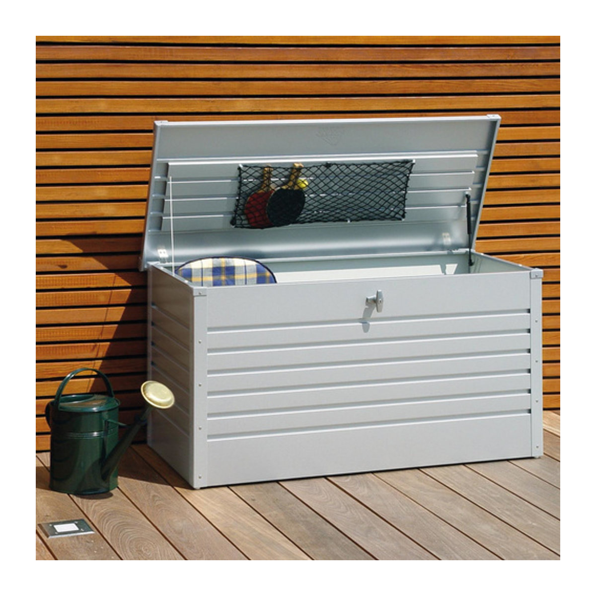 Biohort FreizeitBox Aufbewahrungsbox silber-metallic B/H/T: 134 x 71 x 62 cm - Bild 3