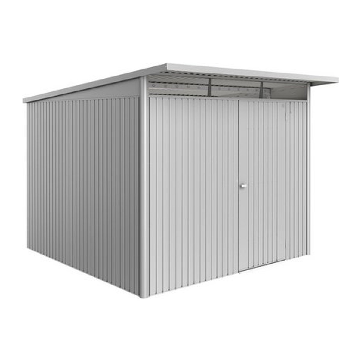 BIOHORT Gerätehaus AvantGarde Eco aus Stahl, B/H/T: 260 x 217 x 300 cm, Silber-Metallic/Grau - Bild 1