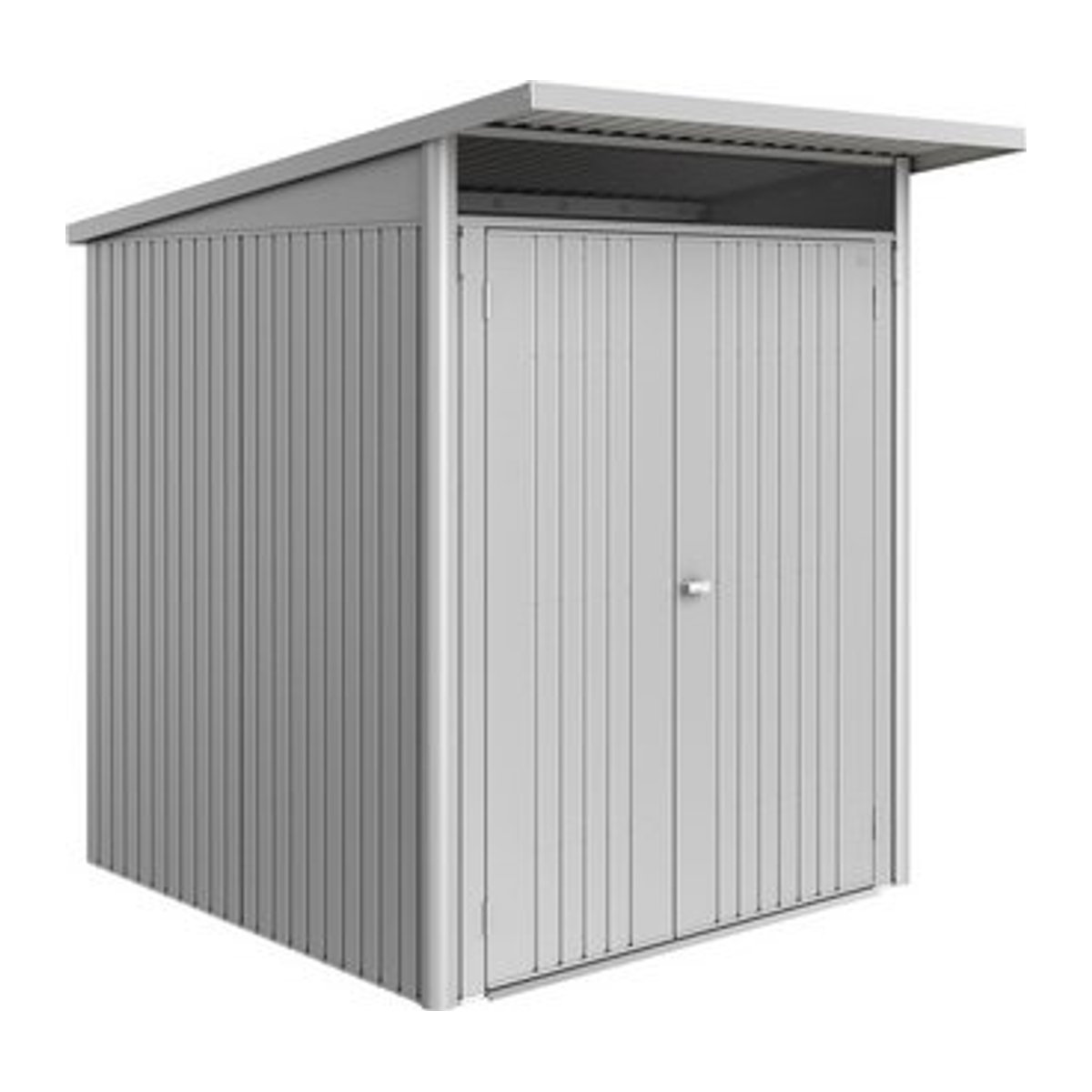 Biohort Gerätehaus AvantGarde Eco aus Stahl, Farbe: Silber-Metallic/Grau, B/H/T: 180 x 218 x 220 cm - Bild 1