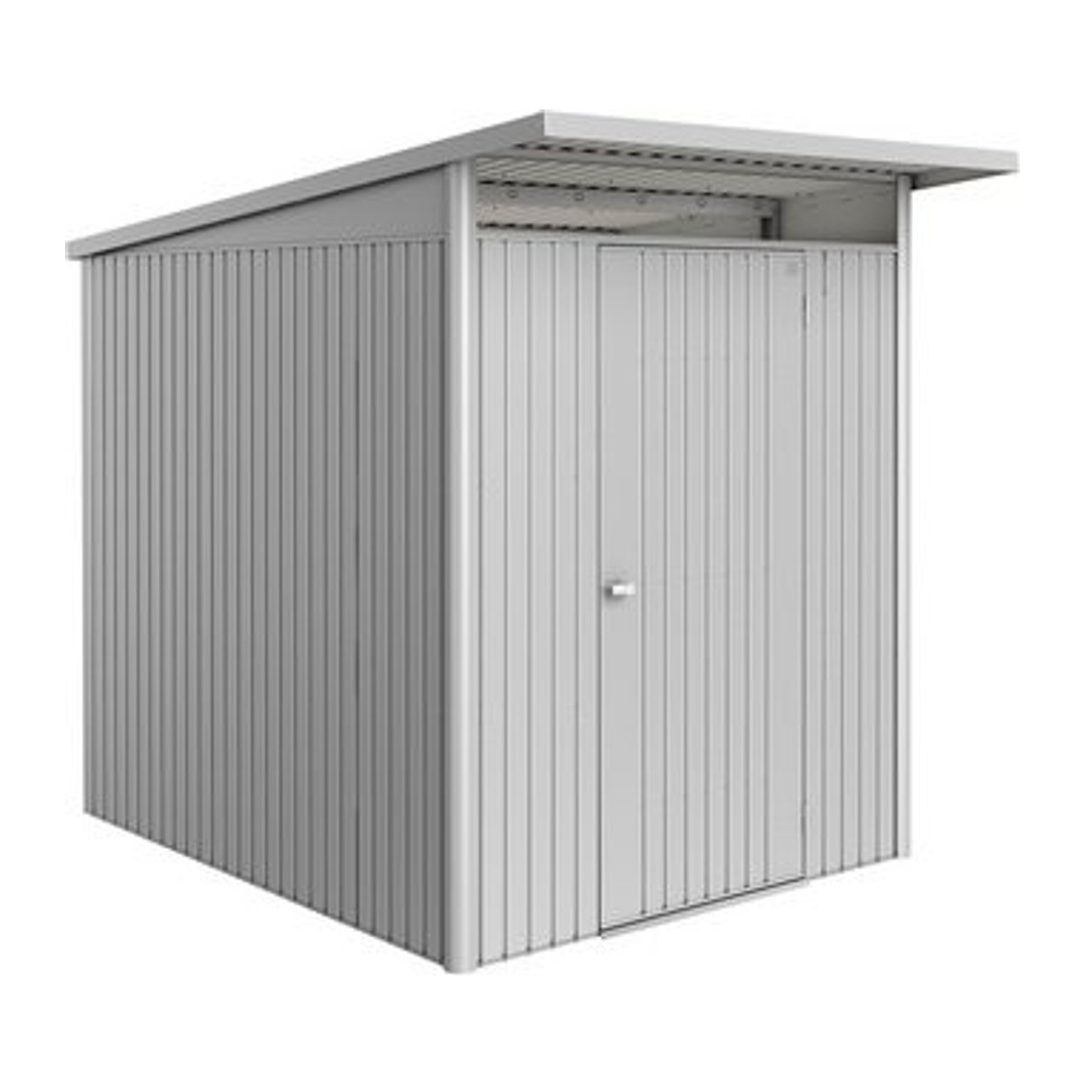 BIOHORT Gerätehaus AvantGarde Eco aus Stahl, Farbe: Silber-Metallic/Grau, B/H/T: 180 x 218 x 260 cm - Bild 1