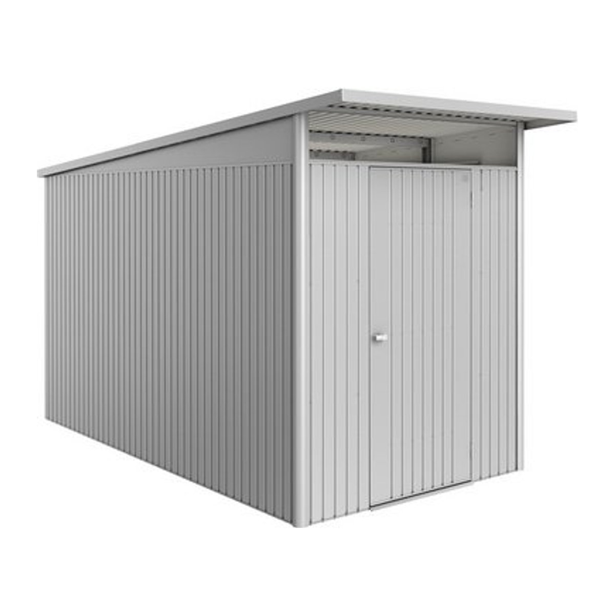 Biohort Gerätehaus AvantGarde Eco aus Stahl, Farbe Silber-Metallic/Grau, B/H/T: 180 x 222 x 380 cm - Bild 1