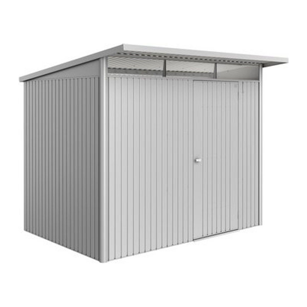 Biohort Gerätehaus AvantGarde Eco aus Stahl, Farbe: Silber-Metallic/Grau, B/H/T: 260 x 218 x 220 cm - Bild 1