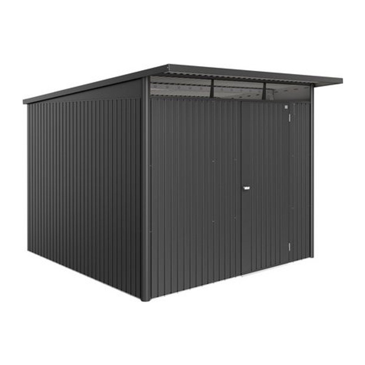 Biohort Gerätehaus AvantGarde Eco aus Stahl in Dunkelgrau-Metallic, B/H/T: 260 x 217 x 300 cm - Bild 1