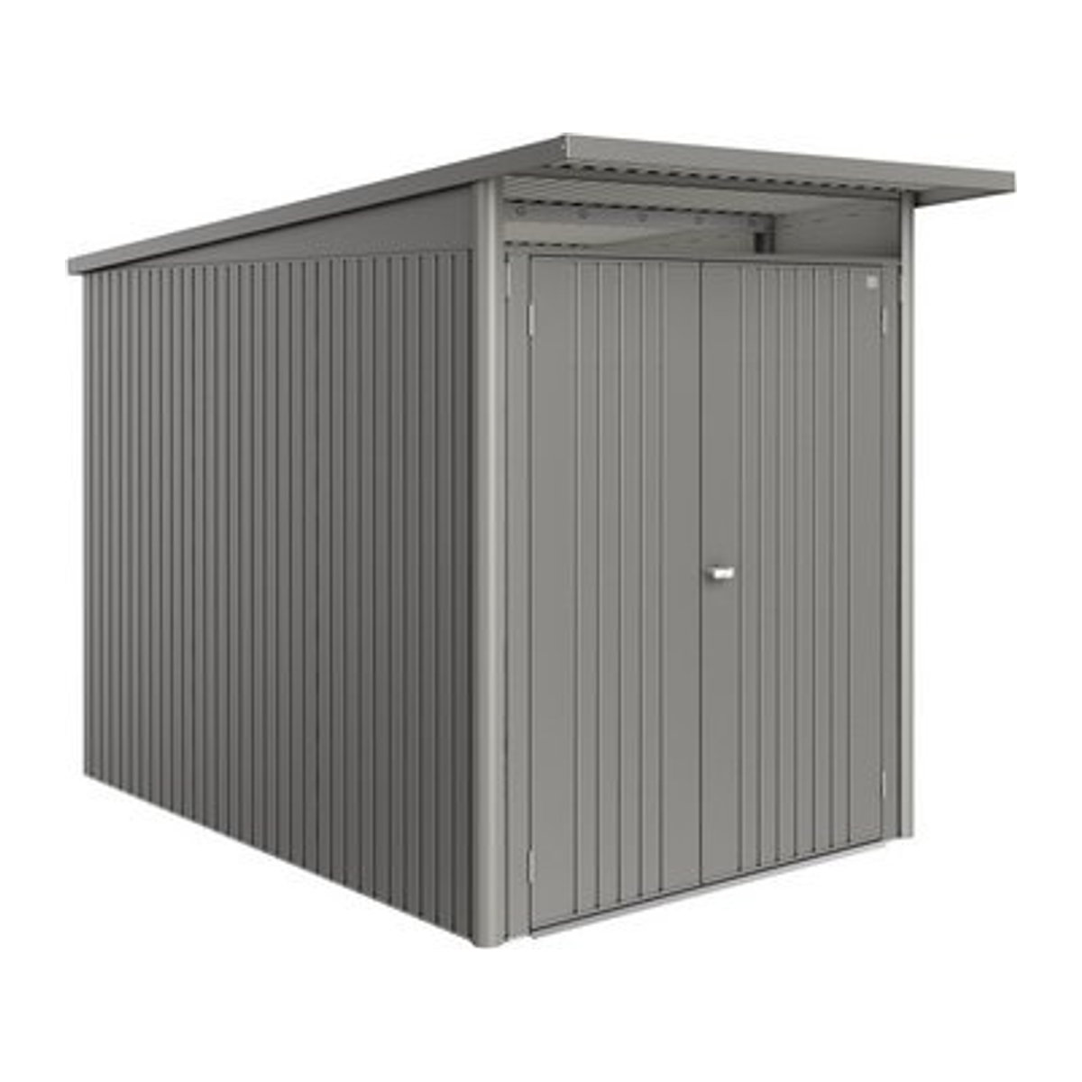 Biohort Gerätehaus AvantGarde Eco aus Stahl in quarzgrau-metallic, B/H/T: 180 x 217 x 300 cm - Bild 1