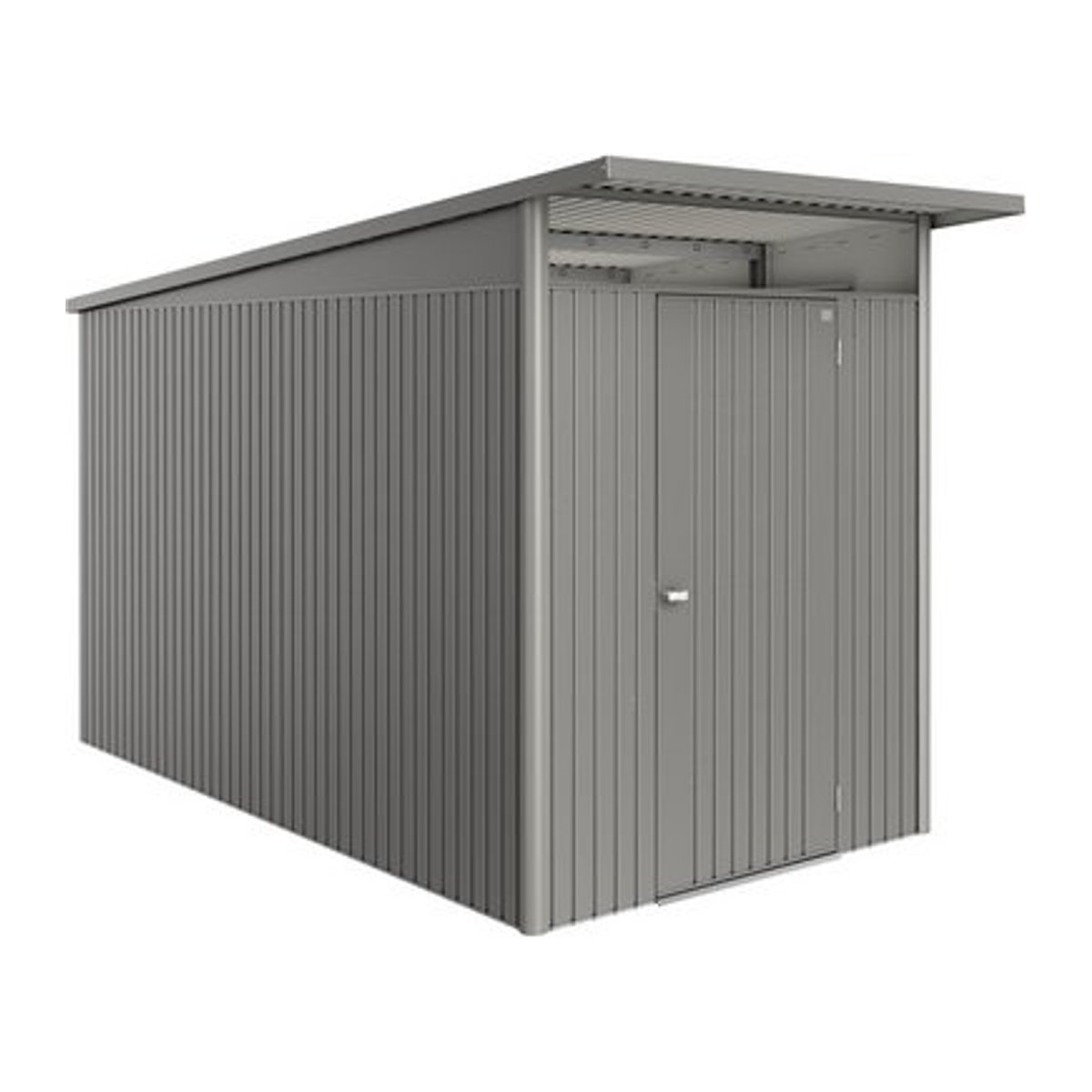 Biohort Gerätehaus AvantGarde Eco aus Stahl in quarzgrau-metallic, B/H/T: 180 x 222 x 380 cm - Bild 1