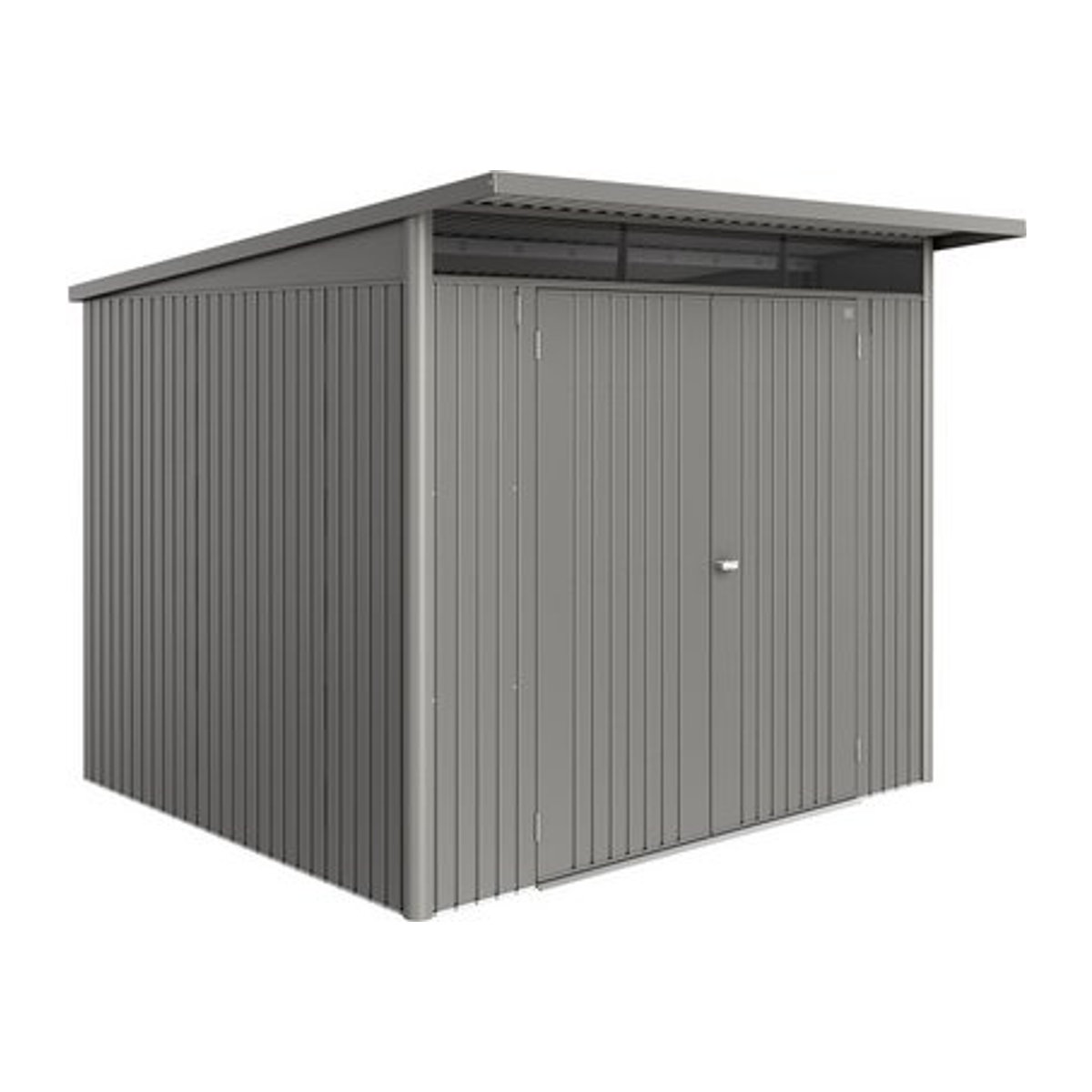 Biohort Gerätehaus AvantGarde Eco aus Stahl in Quarzgrau-Metallic, B/H/T: 260 x 218 x 260 cm - Bild 1