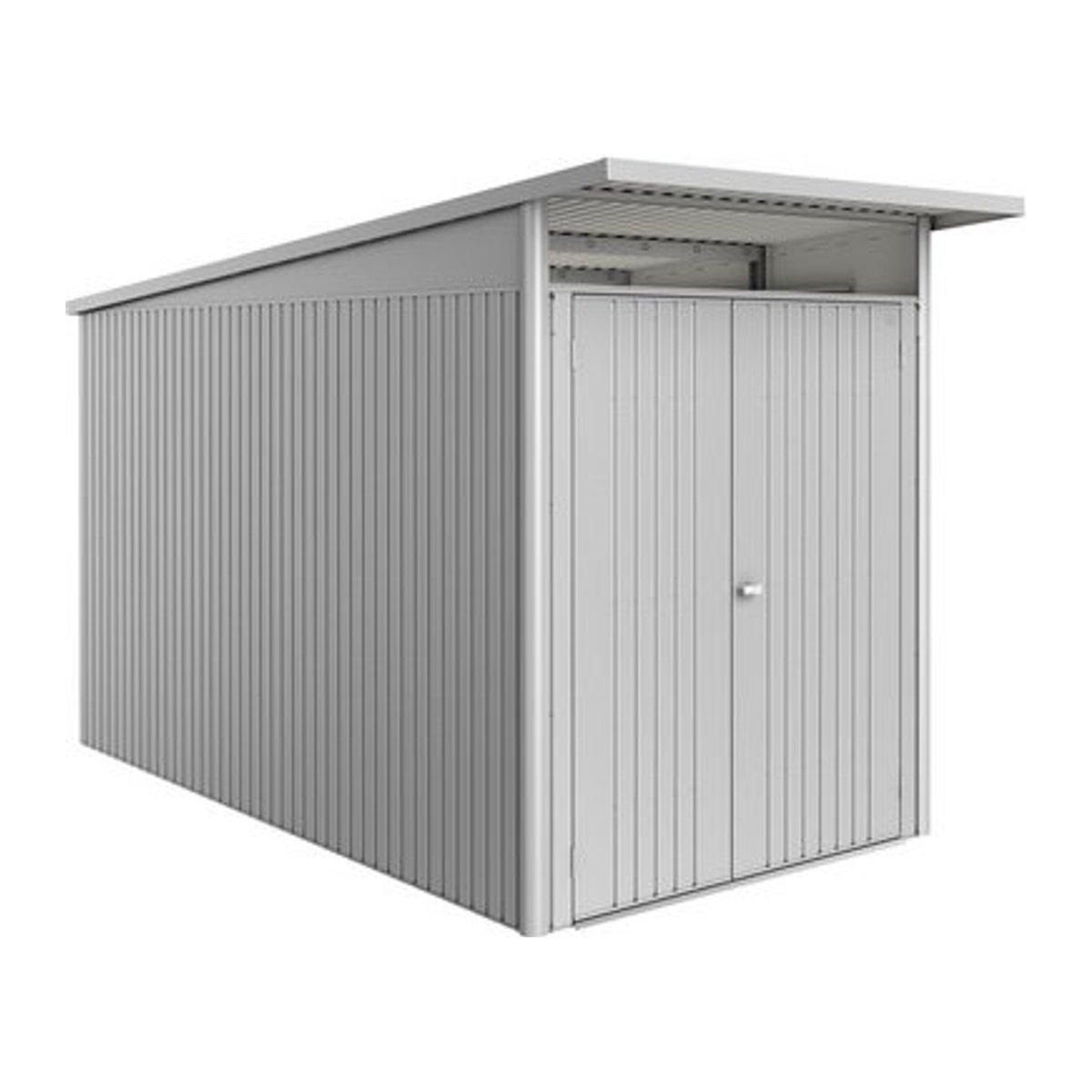Biohort Gerätehaus AvantGarde Eco aus Stahl in Silber-Metallic und Grau, B/H/T: 180 x 222 x 380 cm - Bild 1