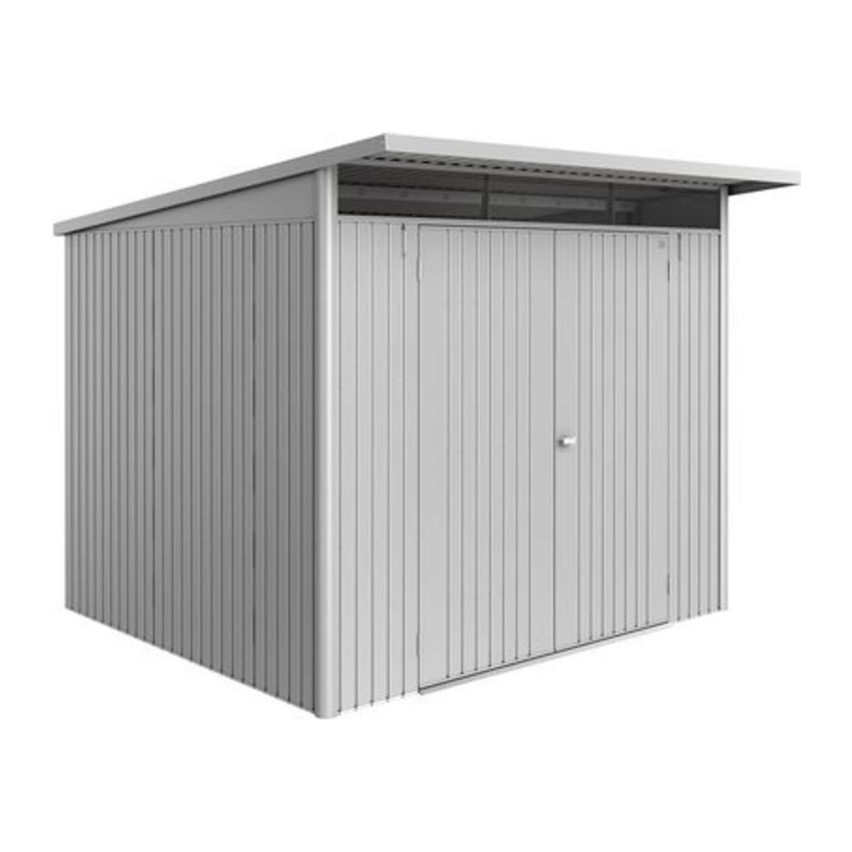 Biohort Gerätehaus AvantGarde Eco aus Stahl in Silber und Grau, B/H/T: 260 x 218 x 260 cm - Bild 1
