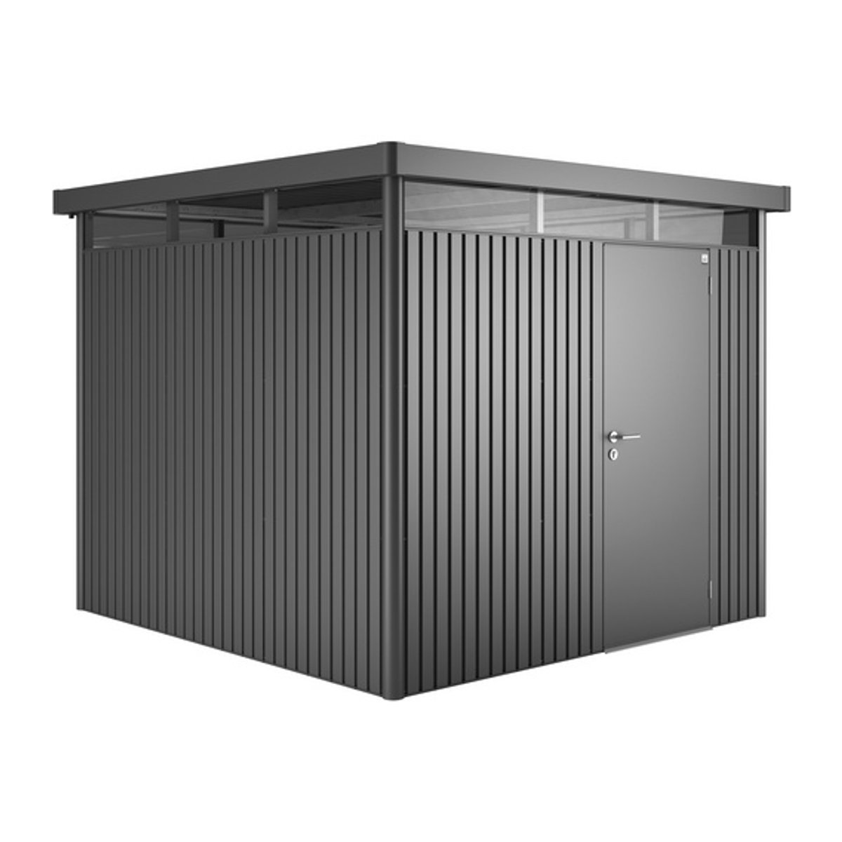 Biohort Gerätehaus HighLine aus Stahl in Grau Anthrazit B/H/T: 275 x 222 x 275 cm - Bild 2