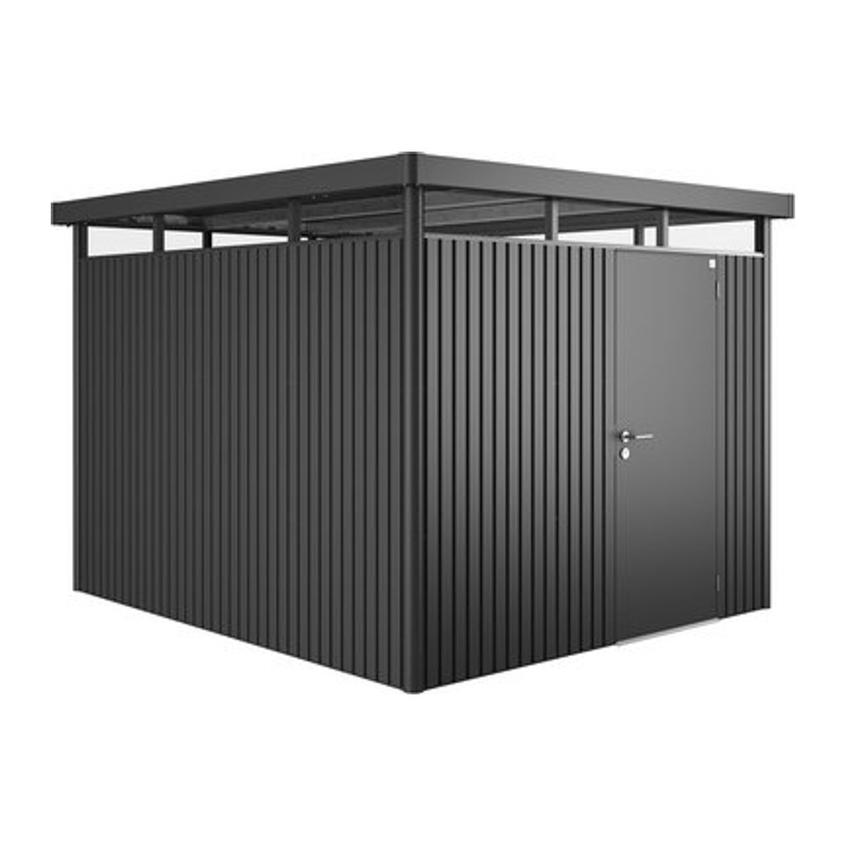 Biohort Gerätehaus HighLine aus Stahl in Grau und Anthrazit B/H/T: 275 x 222 x 315 cm - Bild 1