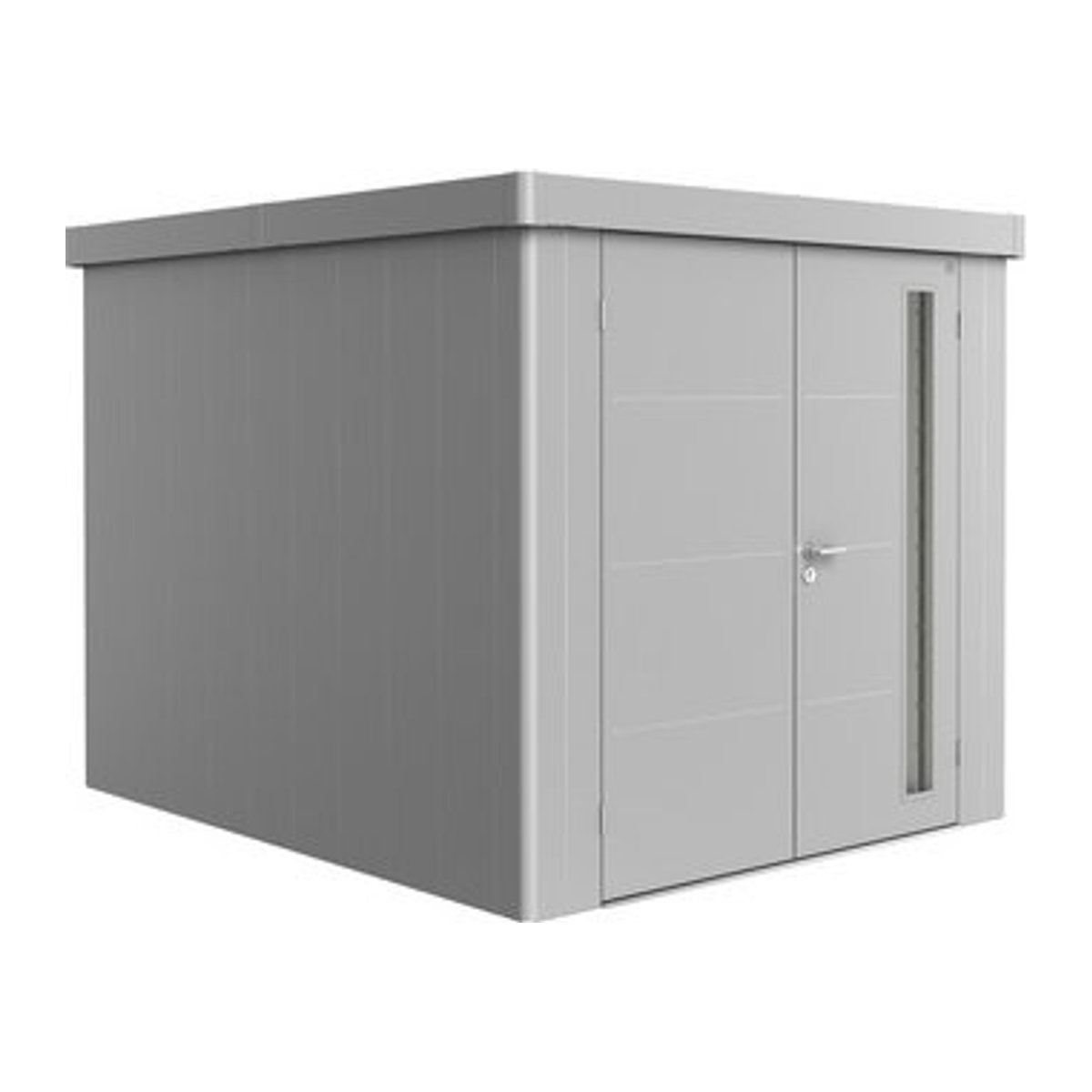 Biohort Gerätehaus Neo aus Metall in Silber und Grau, B/T: 292 x 180 cm - Bild 1
