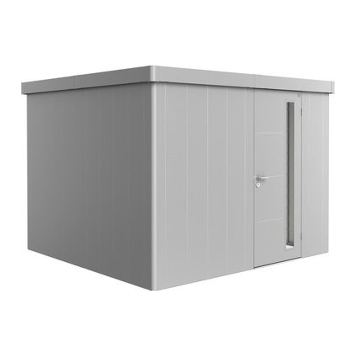 Biohort Gerätehaus Neo aus Metall in Silber und Grau, B/T: 292 x 292 cm - Bild 1